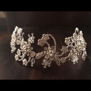 Head piece of Large floral & crystal rhinestone